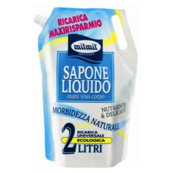 Mil Mil Sapone Liquido Per Mani Viso Corpo Nutriente E Delicato Ricarica 2 L