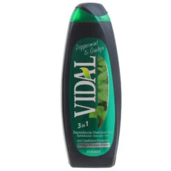 Vidal - Men Peppermint & Ginkgo 3in1 - Bagnodoccia Shampoo Viso 500 Ml