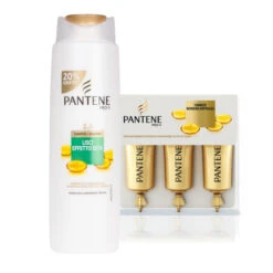 Pantene - Shampoo Lisci Effetto Seta 250 Ml + Ampolle Rigenera 1 Minuto 3x15 Ml
