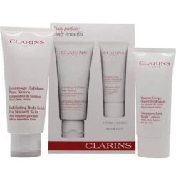 Clarins Body Beautiful Confezione Regalo 200ml Scrub Esfoliante + 100ml Moisture Rich Lozione Corpo