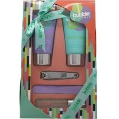 Style & Grace Bubble Boutique Pamper Kit For Hands Confezione Regalo 100ml Detergente Mani + 100ml Crema Mani + 7ml EDP Roller Ball + Lima Unghie + Tagliaunghie