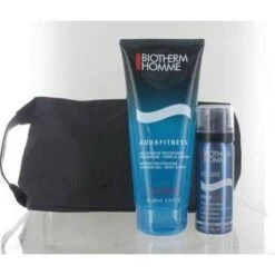 Biotherm Homme Aquafitness Confezione Regalo 200ml Gel Doccia + 50ml Schiuma Da Barba + Beauty Case