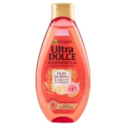 Garnier Ultra Dolce Olio Di Rosa E Sapone Di Aleppo Bagnodoccia Ultra Delicato 500 Ml