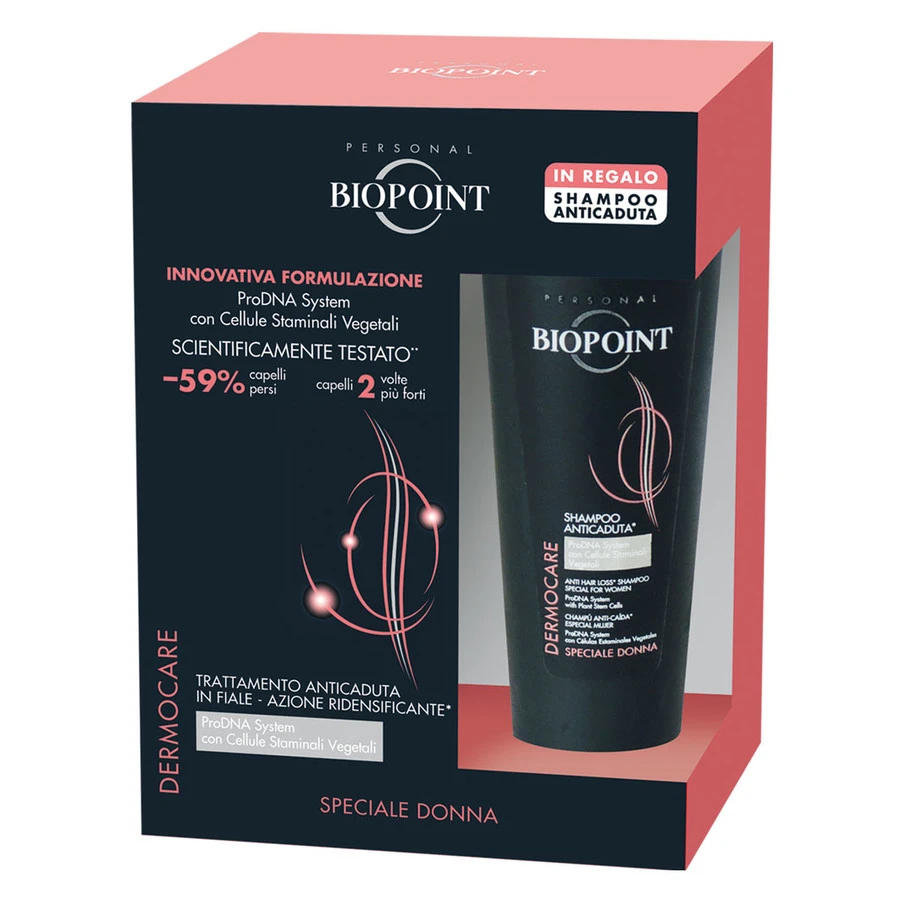 Biopoint Kit Anticaduta Capelli Donna 12 Fiale X 6 Ml + In Omaggio Shampoo 1 Biopoint Kit Anticaduta Capelli Donna 12 Fiale X 6 Ml + In Omaggio Shampoo