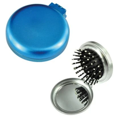 Le Kikke Spazzola Tonda Con Specchio Blu 1 Le Kikke Spazzola Tonda Con Specchio Blu