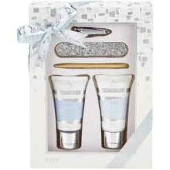 Style & Grace Puro Mani Pamper Confezione Regalo 50 Ml Bagnoschiuma + 50 Ml Lozione Mani + Lima Unghie + Clipper Unghie + Stick Cuticole