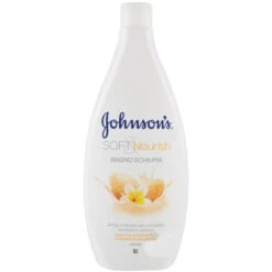 JOHNSON'S Bagno Schiuma Idratante All'olio Di Mandarle 750 Ml Soft Nourish