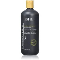 Om She Aromatherapy Carbone Di Bambù Bagnodoccia Tee Tree & Bergamotto 500 Ml
