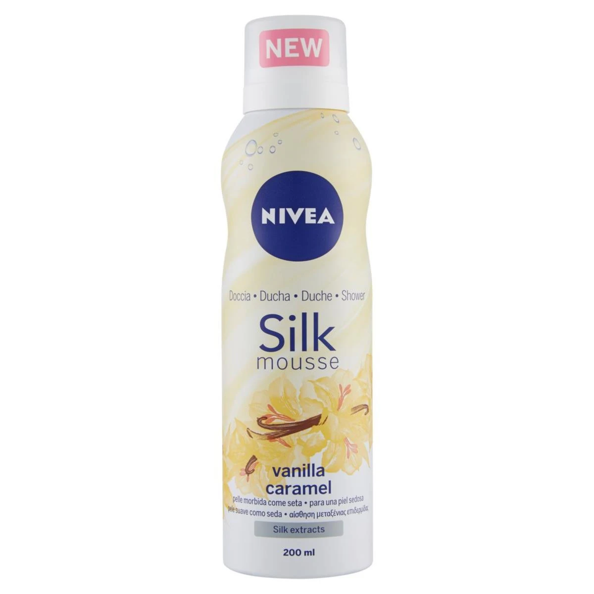 Nivea Silk Mousse Doccia Schiuma Vanilla Caramel 200ml 1 Nivea Silk Mousse Doccia Schiuma Vanilla Caramel 200ml