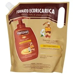 Mantovani Sapone Liquido Neutro Ecoricarica Con Olio Di Argan Biologico 750 Ml