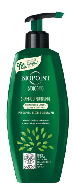 BIOPOINT BIOLOGICO SHAMPOO DELICATO STEVIA AVENA SEMI DI LINO E ALOE VERA PER CAPELLI NORMALI E FINI 250 ML