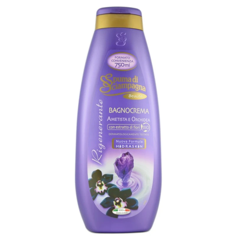 SPUMA DI SCIAMPAGNA Bagnocrema Rigenerante Ametista E Orchidea 2x750 Ml 1 SPUMA DI SCIAMPAGNA Bagnocrema Rigenerante Ametista E Orchidea 2x750 Ml